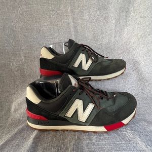 New Balance 574 Seasonal Pack Green Red Casual Daily Sneakers Mens 8 D ML574JHR